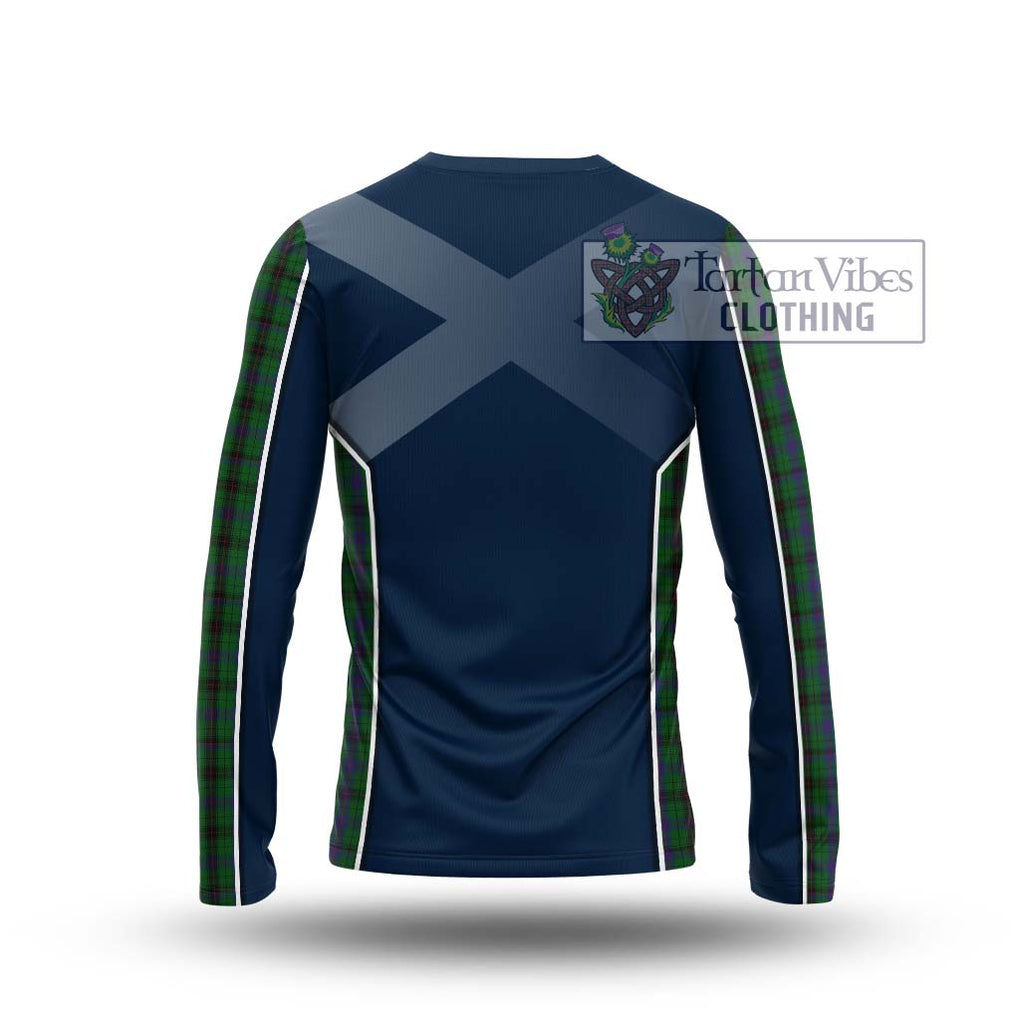 Davidson Tartan Long Sleeve T-Shirt with Family Crest and Lion Rampant Vibes Sport Style - Tartan Vibes Clothing