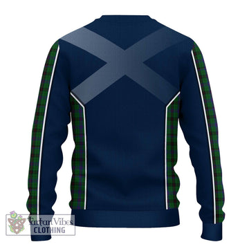 Davidson Tartan Knitted Sweater with Family Crest and Lion Rampant Vibes Sport Style - Tartan Vibes Clothing