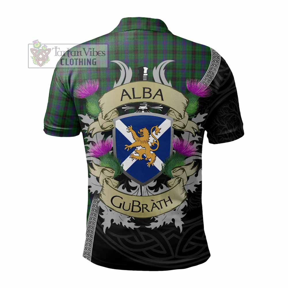 Tartan Vibes Clothing Davidson Tartan Family Crest Polo Shirt Lion Rampant Royal Thistle Shield Celtic Inspired