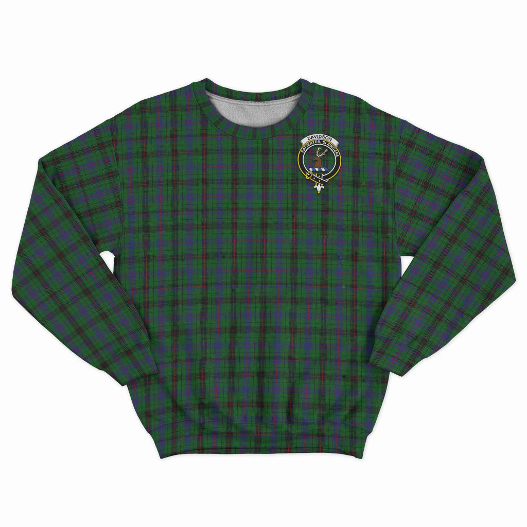Davidson Tartan Sweatshirt with Family Crest - Tartan Vibes Clothing