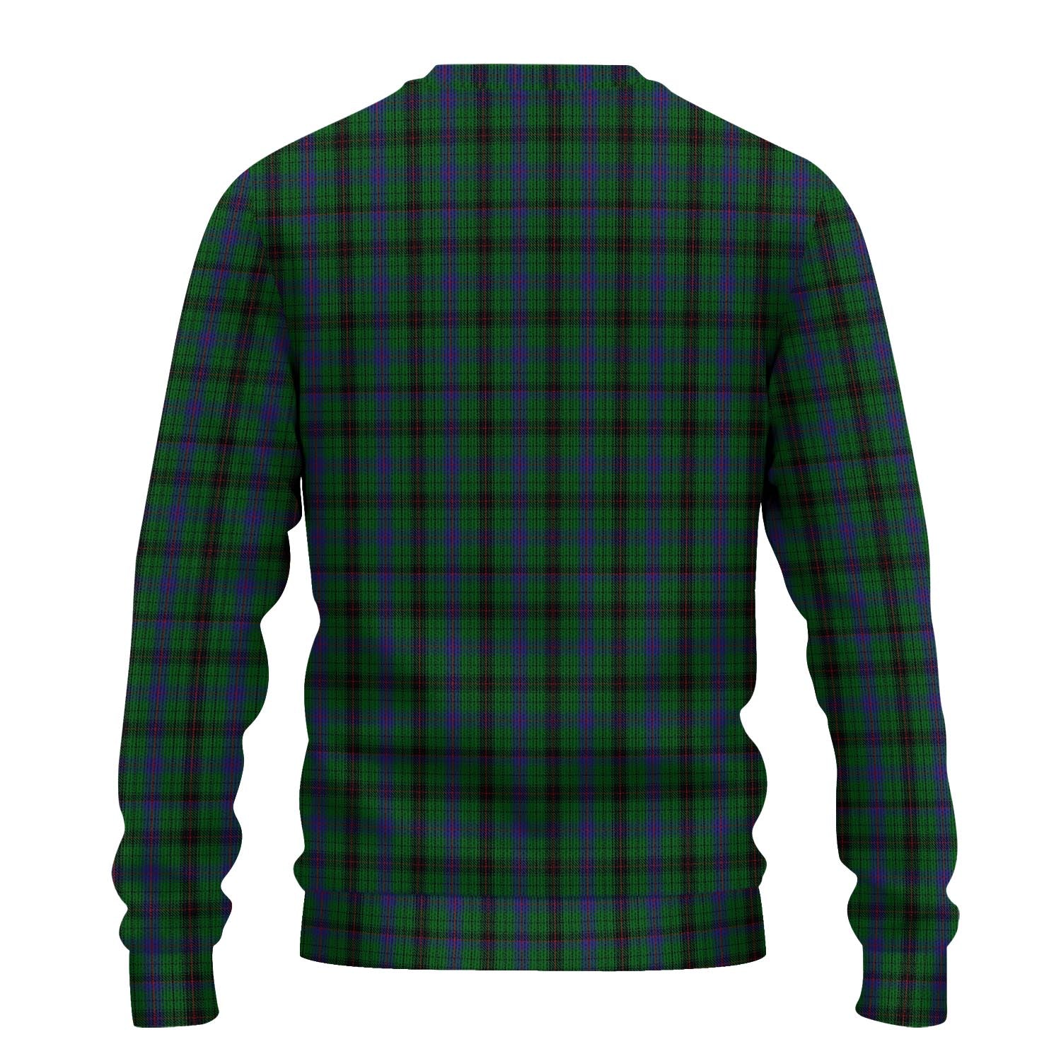 Davidson Tartan Knitted Sweater with Family Crest - Tartanvibesclothing