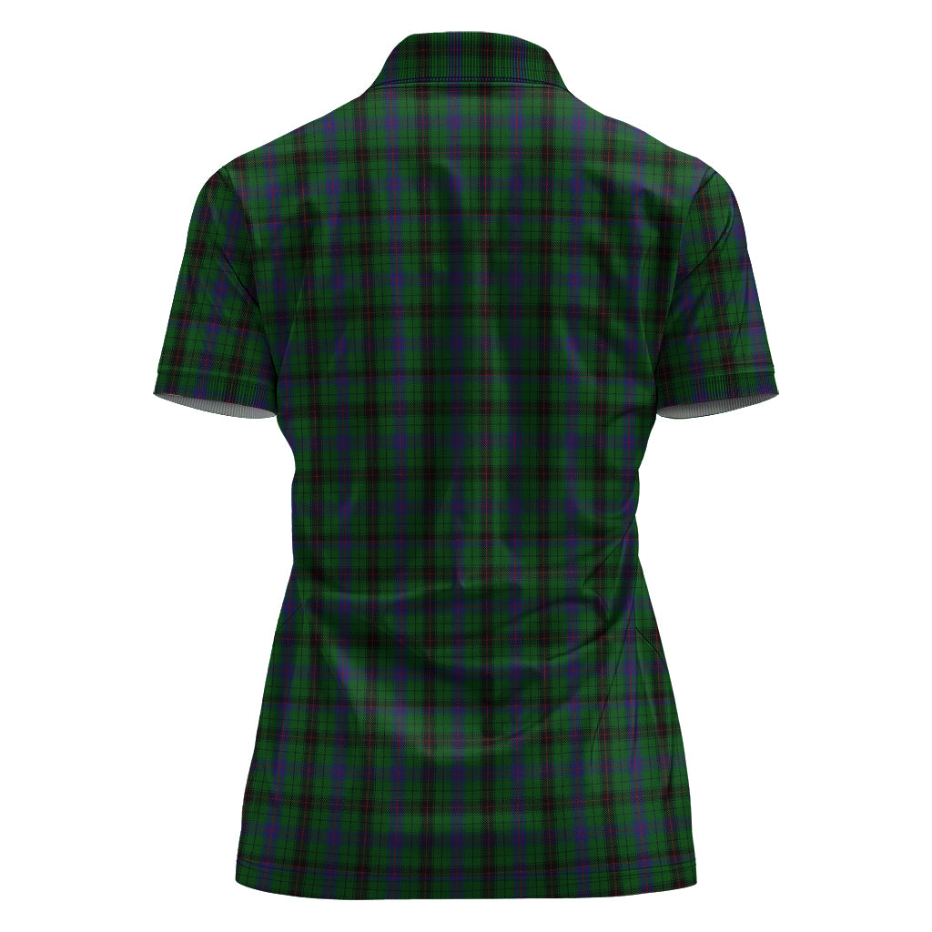 Davidson Tartan Polo Shirt with Family Crest For Women - Tartan Vibes Clothing