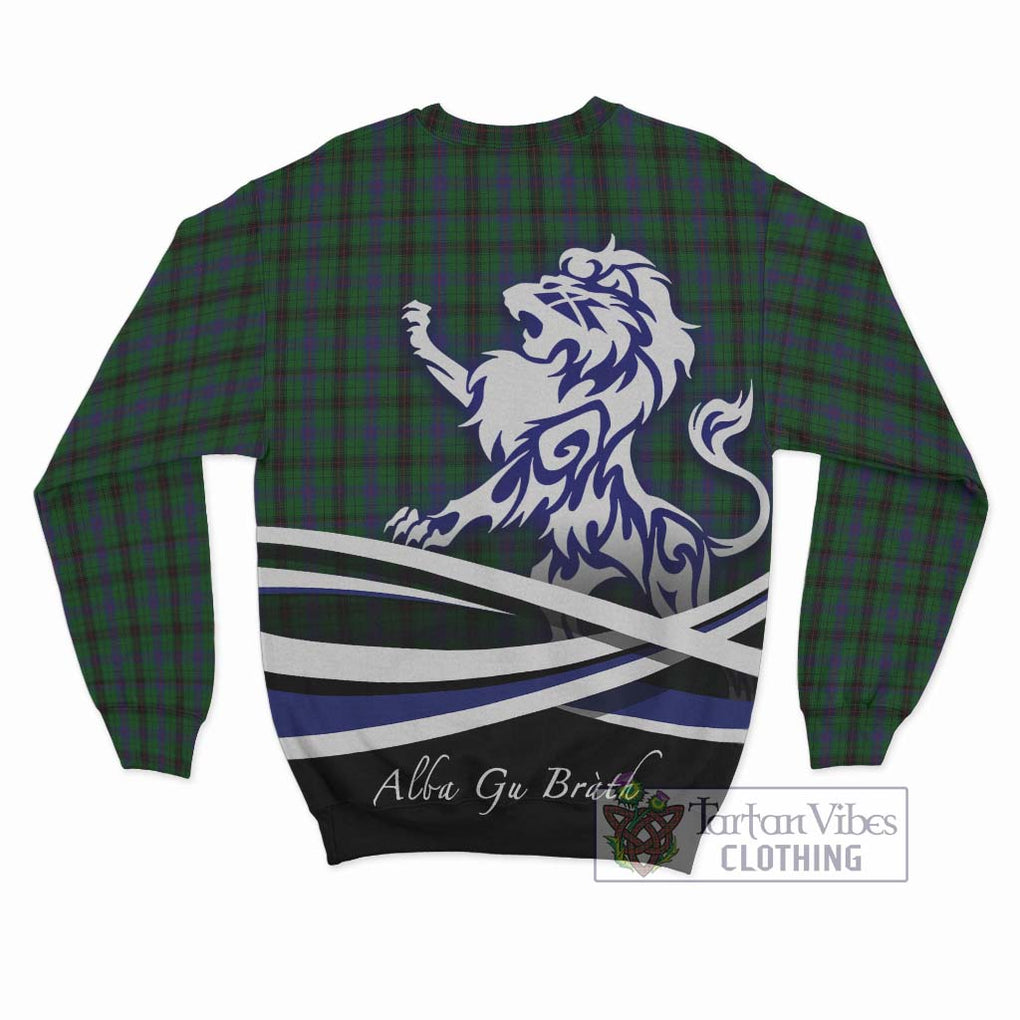 Davidson Tartan Sweatshirt with Alba Gu Brath Regal Lion Emblem - Tartanvibesclothing Shop