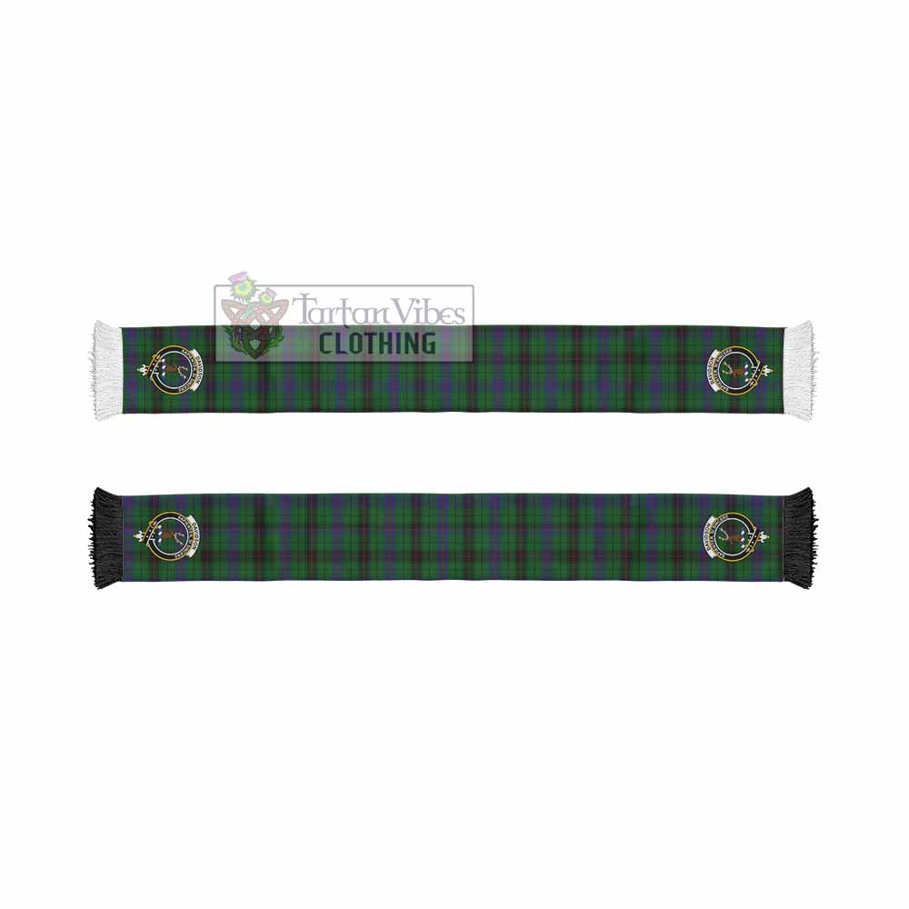 Tartan Vibes Clothing Davidson Tartan Ruffneck Scarf with Family Crest