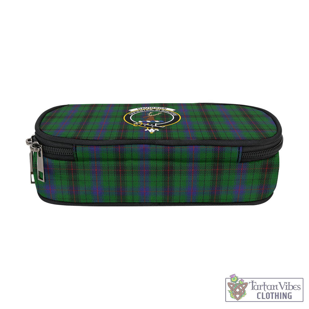 Tartan Vibes Clothing Davidson Tartan Pen and Pencil Case with Family Crest