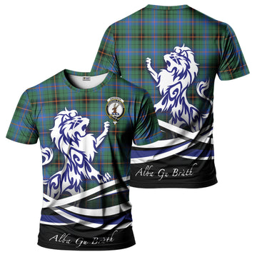 Davidson Ancient Tartan T-Shirt with Alba Gu Brath Regal Lion Emblem