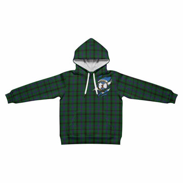 Davidson Clan Crest In Me Tartan Kid Hoodie Scotland Flag Style