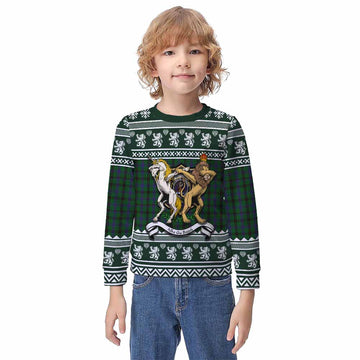 Davidson Clan Tartan Crest Christmas Kid Ugly Sweatshirt Coat of Arms Funny Style