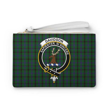 Davidson Family Crest Tartan Clutch Bag
