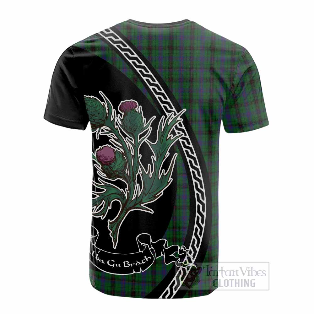 Davidson Family Crest Tartan Cotton T-shirt Alba Thistle Inspired - Tartan Vibes Clothing