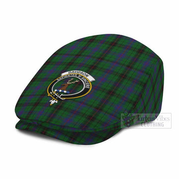 Davidson Family Crest Tartan Jeff Cap, Tartan Flat Cap