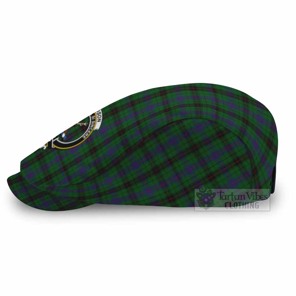 Davidson Family Crest Tartan Jeff Cap, Tartan Flat Cap