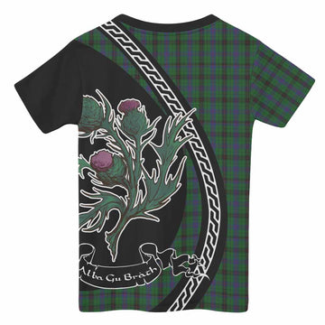 Davidson Family Crest Tartan Kid T-shirt Alba Thistle Inspired - Tartan Vibes Clothing