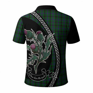Davidson Family Crest Tartan Polo Shirt Alba Thistle Inspired