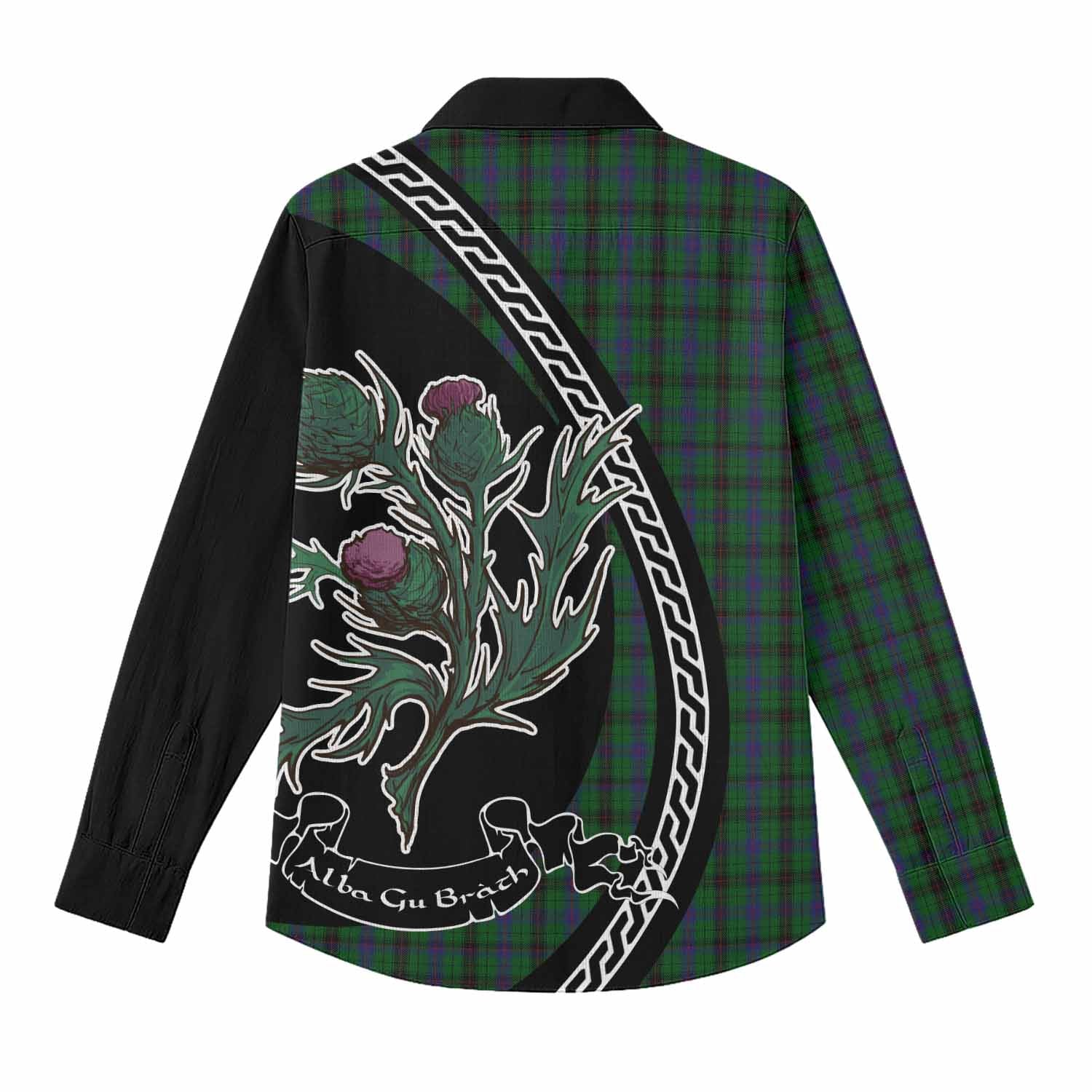Davidson Family Crest Tartan Women Casual Shirt Alba Thistle Inspired - Tartan Vibes Clothing