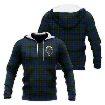 Davidson Modern Tartan Knitted Hoodie with Family Crest