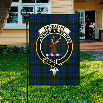 Davidson Modern Tartan Flag with Family Crest