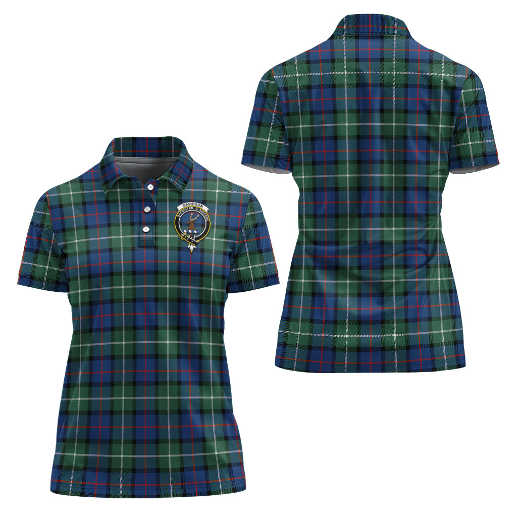 davidson-of-tulloch-tartan-polo-shirt-with-family-crest-for-women