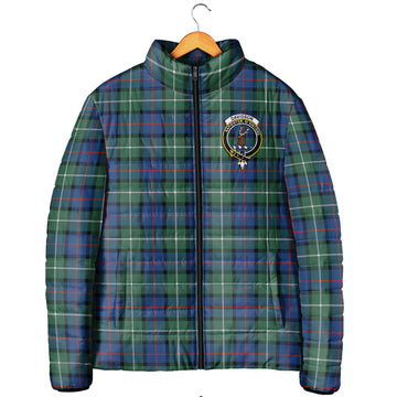 Davidson of Tulloch Tartan Padded Jacket with Family Crest
