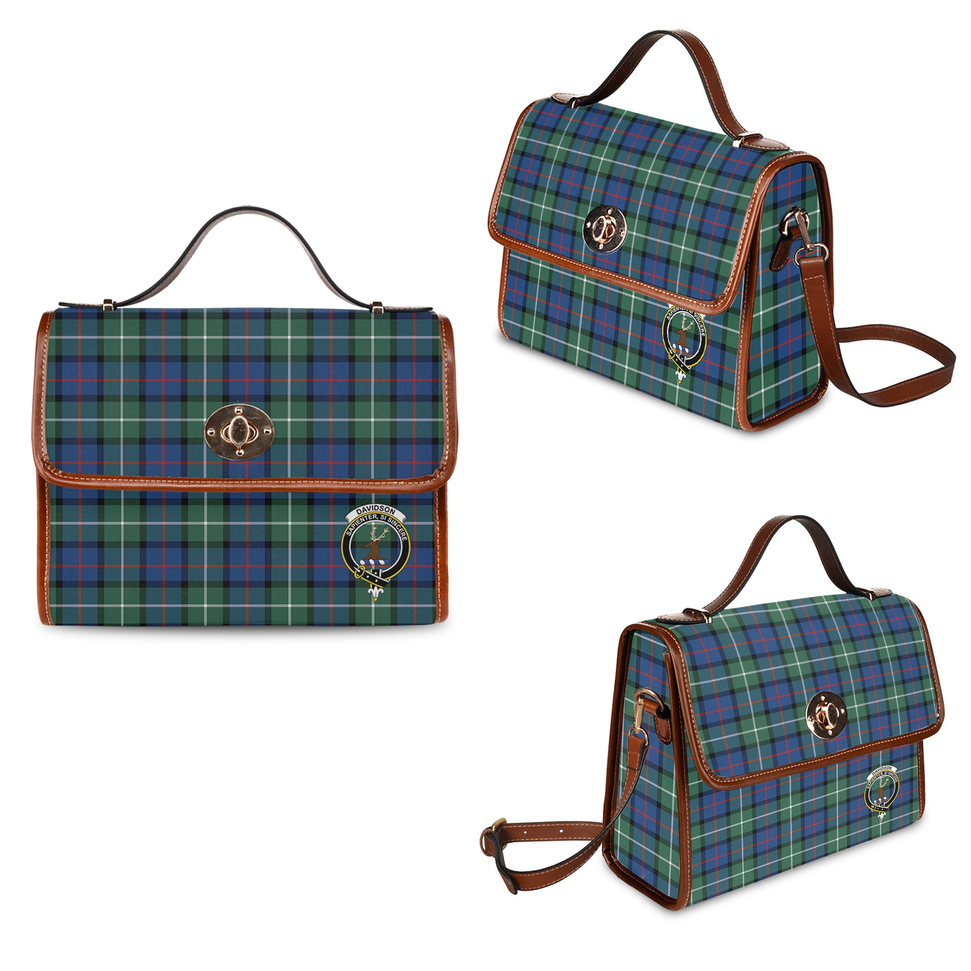 davidson-of-tulloch-tartan-leather-strap-waterproof-canvas-bag-with-family-crest