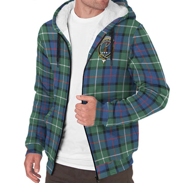 Davidson of Tulloch Tartan Sherpa Hoodie with Family Crest