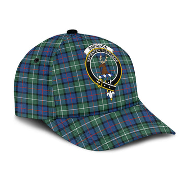 Davidson of Tulloch Tartan Classic Cap with Family Crest