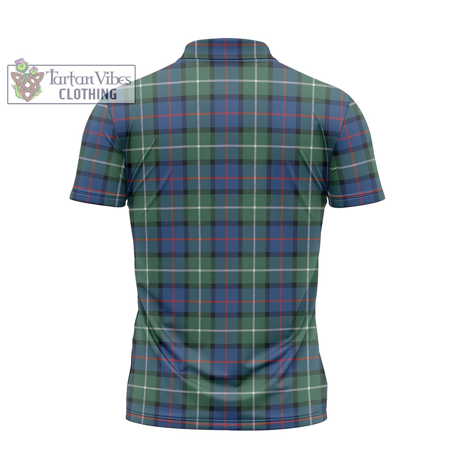 Tartan Vibes Clothing Davidson of Tulloch Tartan Zipper Polo Shirt