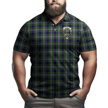 Davidson of Tulloch Dress Tartan Men's Polo Shirt with Family Crest