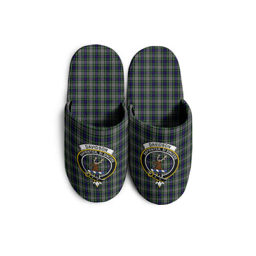 Davidson of Tulloch Dress Tartan Home Slippers with Family Crest