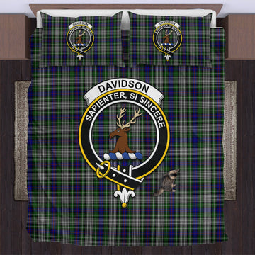 Davidson of Tulloch Dress Tartan Bedding Set with Family Crest