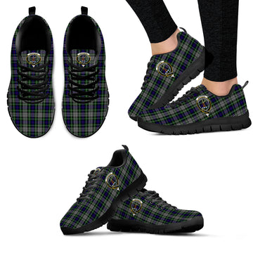 Davidson of Tulloch Dress Tartan Sneakers with Family Crest