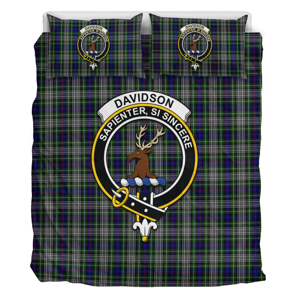 davidson-of-tulloch-dress-tartan-bedding-set-with-family-crest