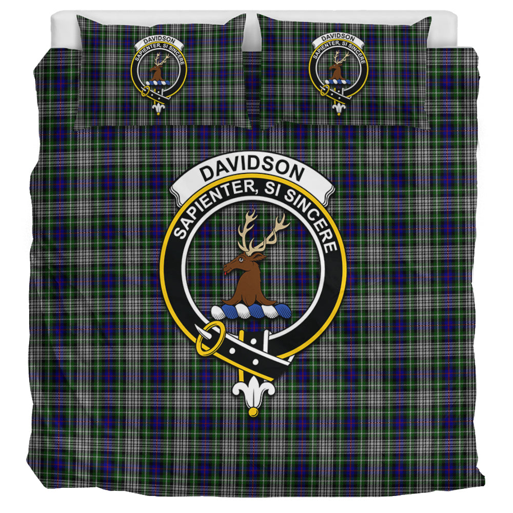 davidson-of-tulloch-dress-tartan-bedding-set-with-family-crest