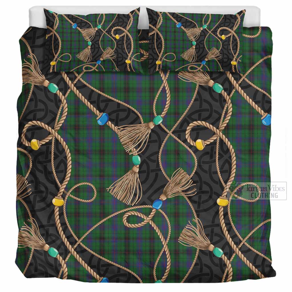 Davidson Scottish Tartan Twisted Ropes Stylized Bedding Set UK Bedding Set UK Super King 104*94 inch - Tartan Vibes Clothing