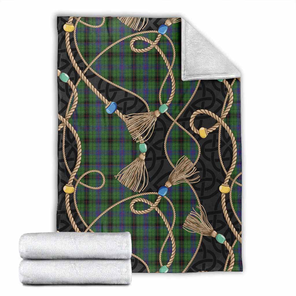 Davidson Scottish Tartan Twisted Ropes Stylized Blanket X-Large 59 x 79 inches 150 x 200 cm - Tartan Vibes Clothing