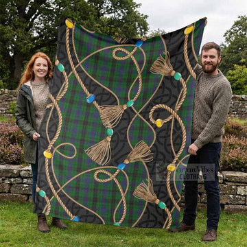 Davidson Scottish Tartan Twisted Ropes Stylized Blanket - Tartan Vibes Clothing