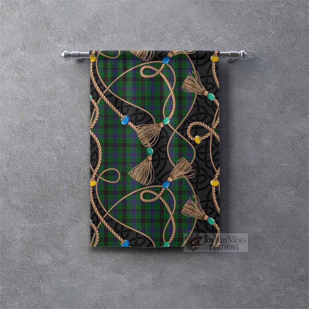 Davidson Scottish Tartan Twisted Ropes Stylized Gonfalon Rectangle - Tartan Vibes Clothing