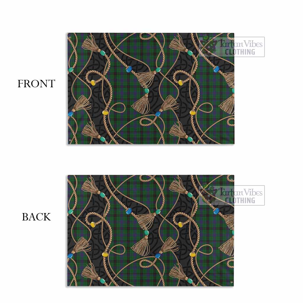 Davidson Scottish Tartan Twisted Ropes Stylized House Flag - Tartan Vibes Clothing