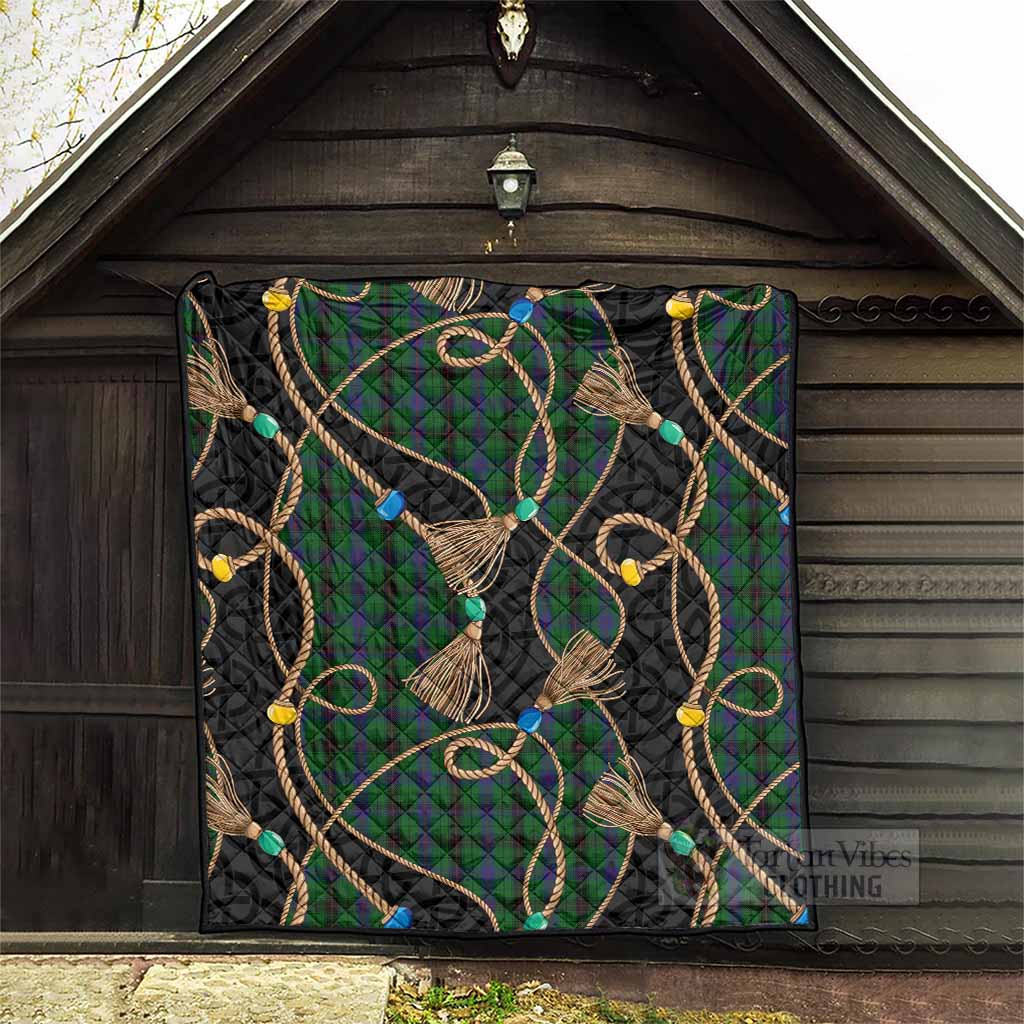 Davidson Scottish Tartan Twisted Ropes Stylized Premium Quilt - Tartan Vibes Clothing
