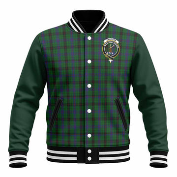 Davidson Tartan Accent Baseball Jacket with Family Crest