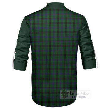 Davidson Tartan Accent Ghillie Shirt with Family Crest