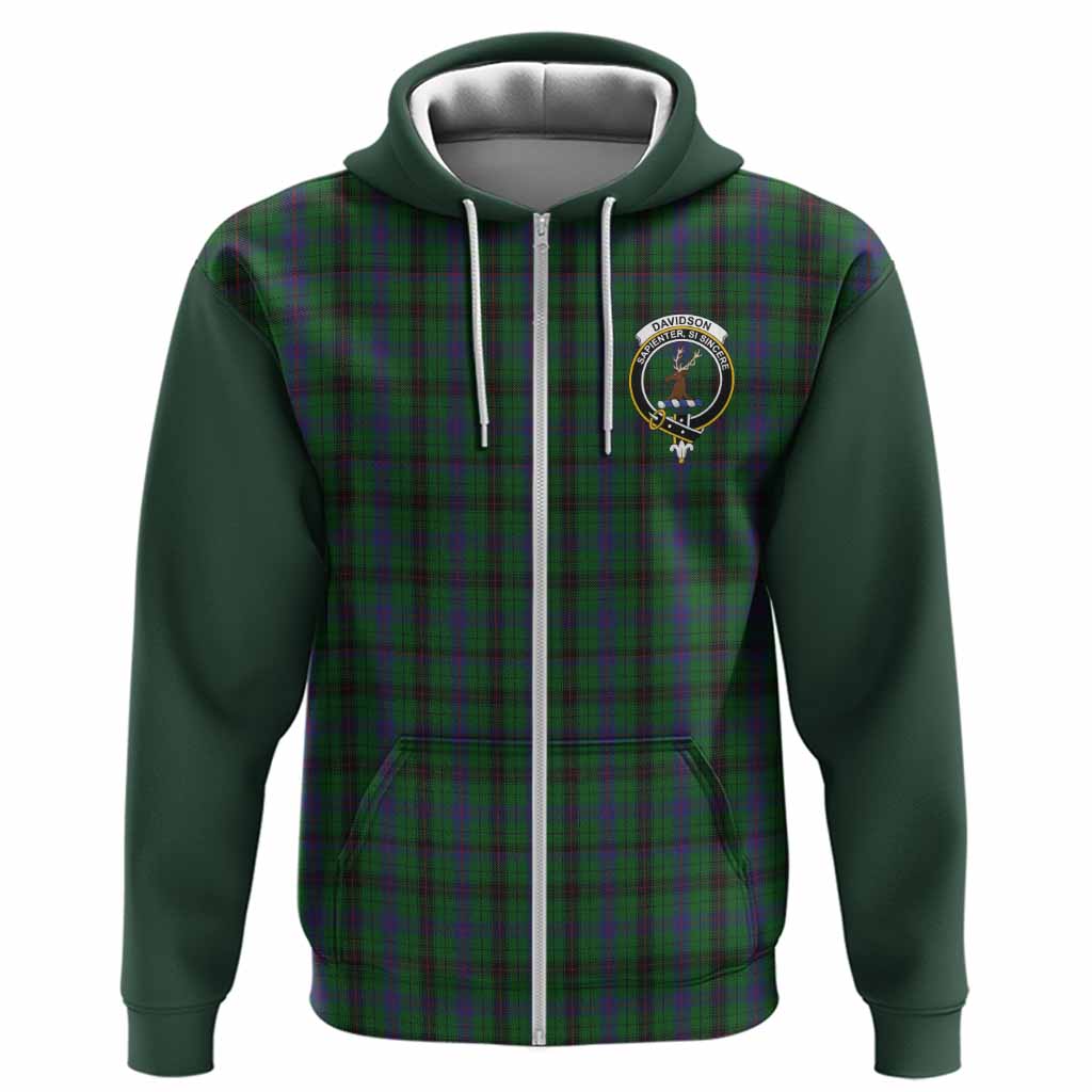 Davidson Tartan Accent Hoodie with Family Crest