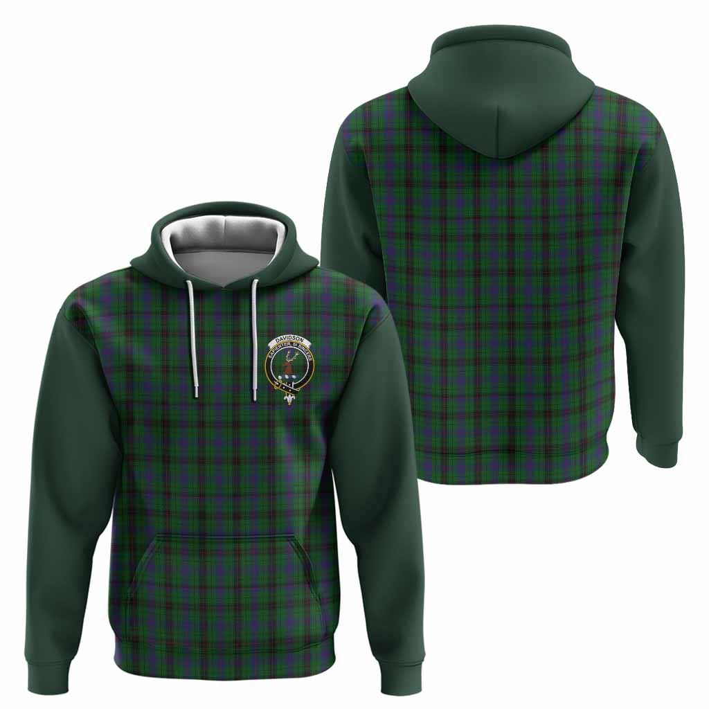 Davidson Tartan Accent Hoodie with Family Crest