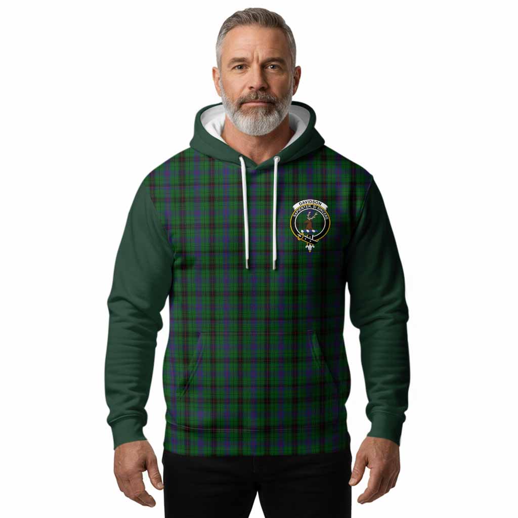 Davidson Tartan Accent Hoodie with Family Crest