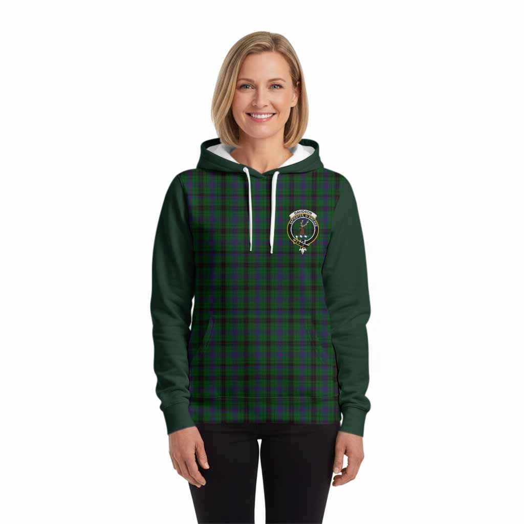 Davidson Tartan Accent Hoodie with Family Crest