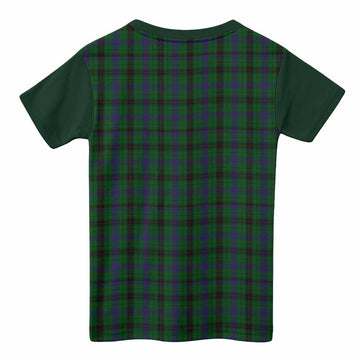 Davidson Tartan Accent Kid T-shirt with Family Crest