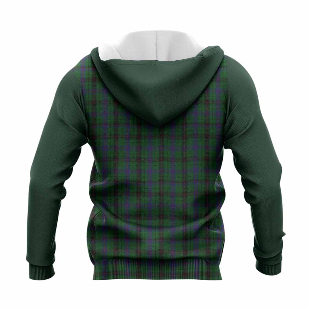 Davidson Tartan Accent Knitted Hoodie with Family Crest