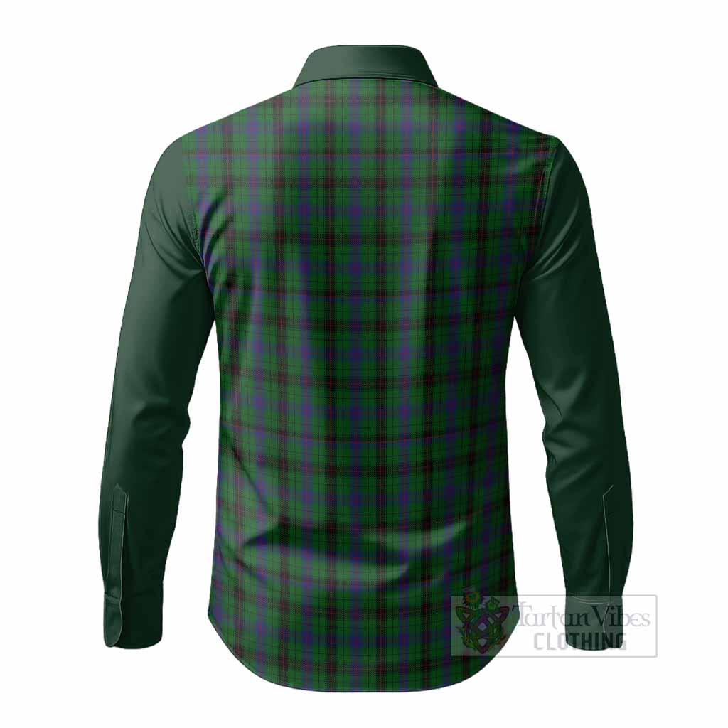 Davidson Tartan Accent Long Sleeve Button Shirts with Family Crest