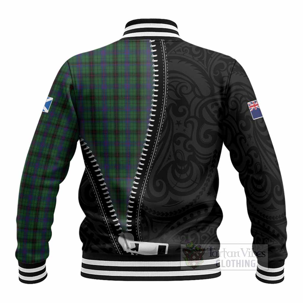 Davidson Tartan Baseball Jacket New Zealand Pattern Unique Zipper Stylized