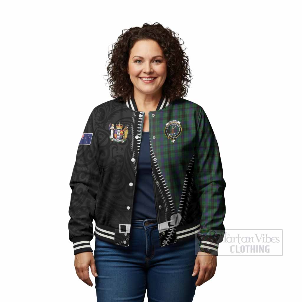 Davidson Tartan Baseball Jacket New Zealand Pattern Unique Zipper Stylized
